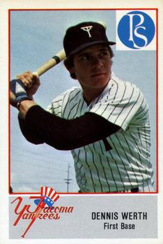 1978 Cramer Tacoma Yankees #92 Dennis Werth Front