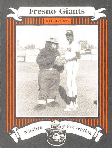 1986 Fresno Giants Smokey #15 Darrell Rodgers Front