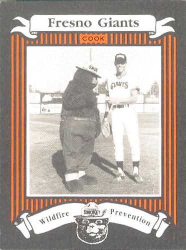 1986 Fresno Giants Smokey #16 Dennis Cook Front