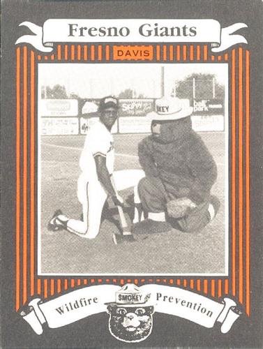 1986 Fresno Giants Smokey #26 Harry Davis Front
