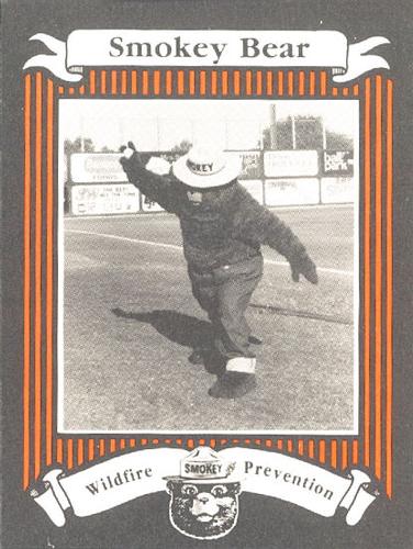 1986 Fresno Giants Smokey #30 Smokey Bear Front
