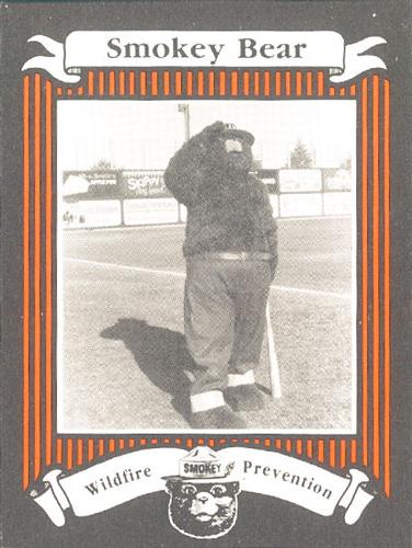 1986 Fresno Giants Smokey #31 Smokey Bear Front