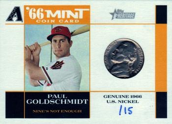 2015 Topps Heritage - '66 Mint Coin Cards Nickel #66M-PG Paul Goldschmidt Front