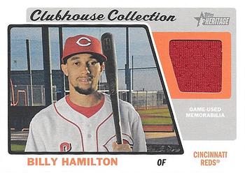 2015 Topps Heritage - Clubhouse Collection Relics #CCR-BHA Billy Hamilton Front