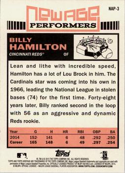 2015 Topps Heritage - New Age Performers #NAP-3 Billy Hamilton Back