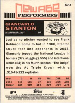 2015 Topps Heritage - New Age Performers #NAP-4 Giancarlo Stanton Back
