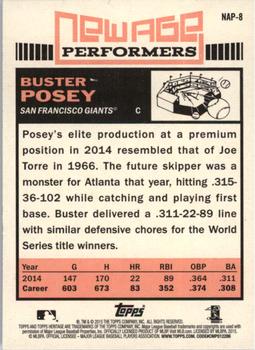 2015 Topps Heritage - New Age Performers #NAP-8 Buster Posey Back