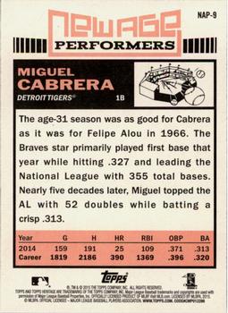 2015 Topps Heritage - New Age Performers #NAP-9 Miguel Cabrera Back