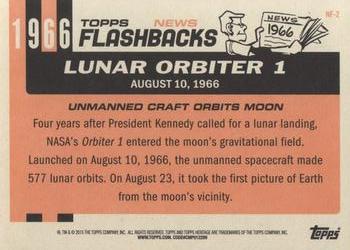 2015 Topps Heritage - News Flashbacks #NF-2 Lunar Orbiter 1 Back