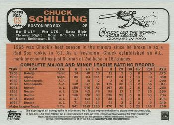 2015 Topps Heritage - Real One Autographs #ROA-CS Chuck Schilling Back