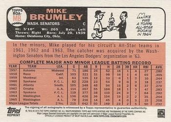 2015 Topps Heritage - Real One Autographs #ROA-MB Mike Brumley Back