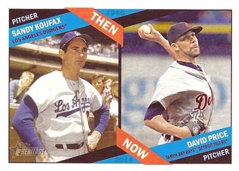2015 Topps Heritage - Then and Now #TN-7 Sandy Koufax / David Price Front