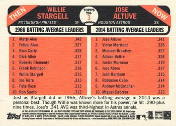 2015 Topps Heritage - Then and Now #TN-3 Willie Stargell / Jose Altuve Back