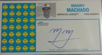 2015 Topps Heritage - 1966 Oversized Punchboards Box Loader Autographs #66PA-MM Manny Machado Front