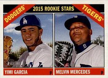 2015 Topps Heritage - Gum Stained Backs #288 Melvin Mercedes / Yimi Garcia Front