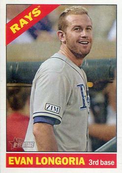 2015 Topps Heritage - Gum Stained Backs #428 Evan Longoria Front