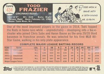 2015 Topps Heritage - Gum Stained Backs #434 Todd Frazier Back