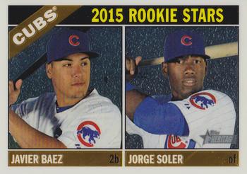 2015 Topps Heritage - Chrome #139 Cubs 2015 Rookie Stars (Javier Baez / Jorge Soler) Front