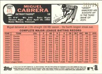 2015 Topps Heritage - Chrome #THC-475 Miguel Cabrera Back