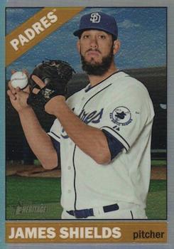 2015 Topps Heritage - Chrome #555 James Shields Front
