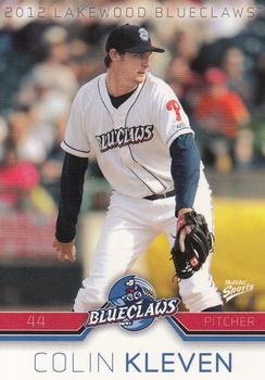 2012 MultiAd Lakewood BlueClaws #14 Colin Kleven Front
