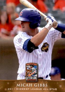 2011 Grandstand Midwest League All-Stars West Division #NNO Micah Gibbs Front