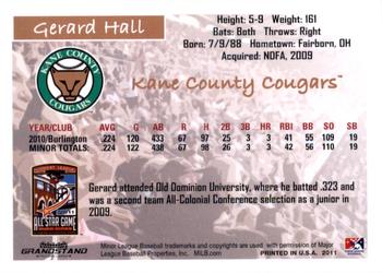 2011 Grandstand Midwest League All-Stars West Division #NNO Gerard Hall Back