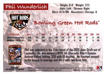 2011 Grandstand Midwest League All-Stars East Division #NNO Phil Wunderlich Back