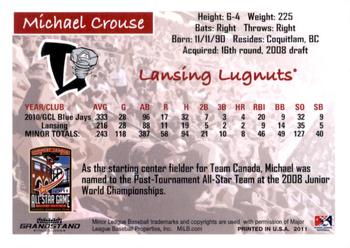 2011 Grandstand Midwest League All-Stars East Division #NNO Michael Crouse Back