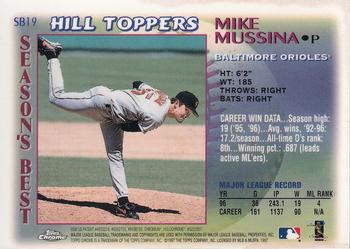 1997 Topps Chrome - Season's Best #SB19 Mike Mussina Back