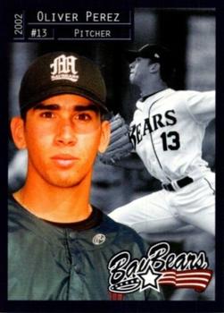 2002 Grandstand Mobile BayBears #1 Oliver Perez Front
