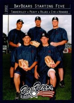2002 Grandstand Mobile BayBears #15 The Five Aces (Dennis Tankersley / Jake Peavy / Chris Rojas / Eric Cyr / Ben Howard) Front