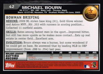 2010 Bowman Chrome #42 Michael Bourn  Back