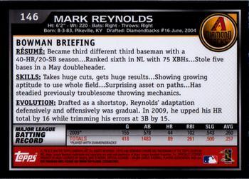 2010 Bowman Chrome #146 Mark Reynolds  Back