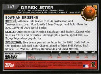 2010 Bowman Chrome #147 Derek Jeter  Back