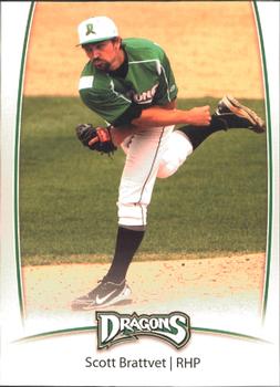 2014 Dayton Dragons Team Issue #4 Scott Brattvet Front