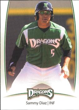 2014 Dayton Dragons Team Issue #10 Sammy Diaz Front