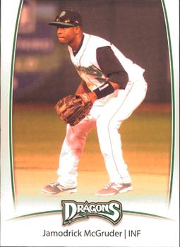2014 Dayton Dragons Team Issue #19 Jamodrick McGruder Front