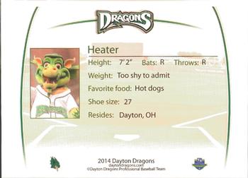 2014 Dayton Dragons Team Issue #31 Heater Back