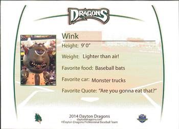 2014 Dayton Dragons Team Issue #33 Wink Back