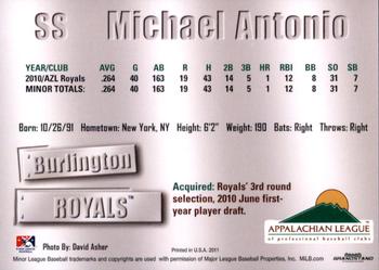 2011 Grandstand Appalachian League Top Prospects #NNO Michael Antonio Back