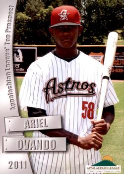 2011 Grandstand Appalachian League Top Prospects #NNO Ariel Ovando Front