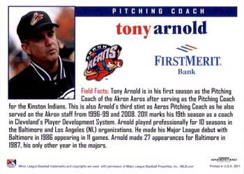 2011 Grandstand Akron Aeros #NNO Tony Arnold Back