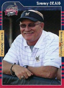 2011 Grandstand Brevard County Manatees #NNO Tommy Craig Front