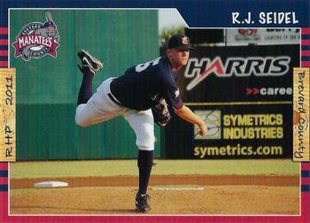 2011 Grandstand Brevard County Manatees #NNO R.J. Seidel Front