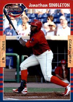 2011 Grandstand Clearwater Threshers #NNO Jonathan Singleton Front