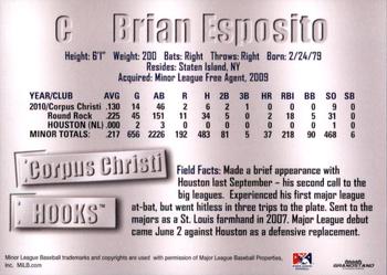2011 Grandstand Corpus Christi Hooks #NNO Brian Esposito Back