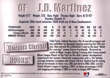 2011 Grandstand Corpus Christi Hooks #NNO J.D. Martinez Back