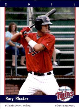 2011 Grandstand Elizabethton Twins #NNO Rory Rhodes Front