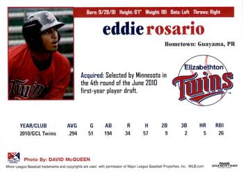 2011 Grandstand Elizabethton Twins #NNO Eddie Rosario Back